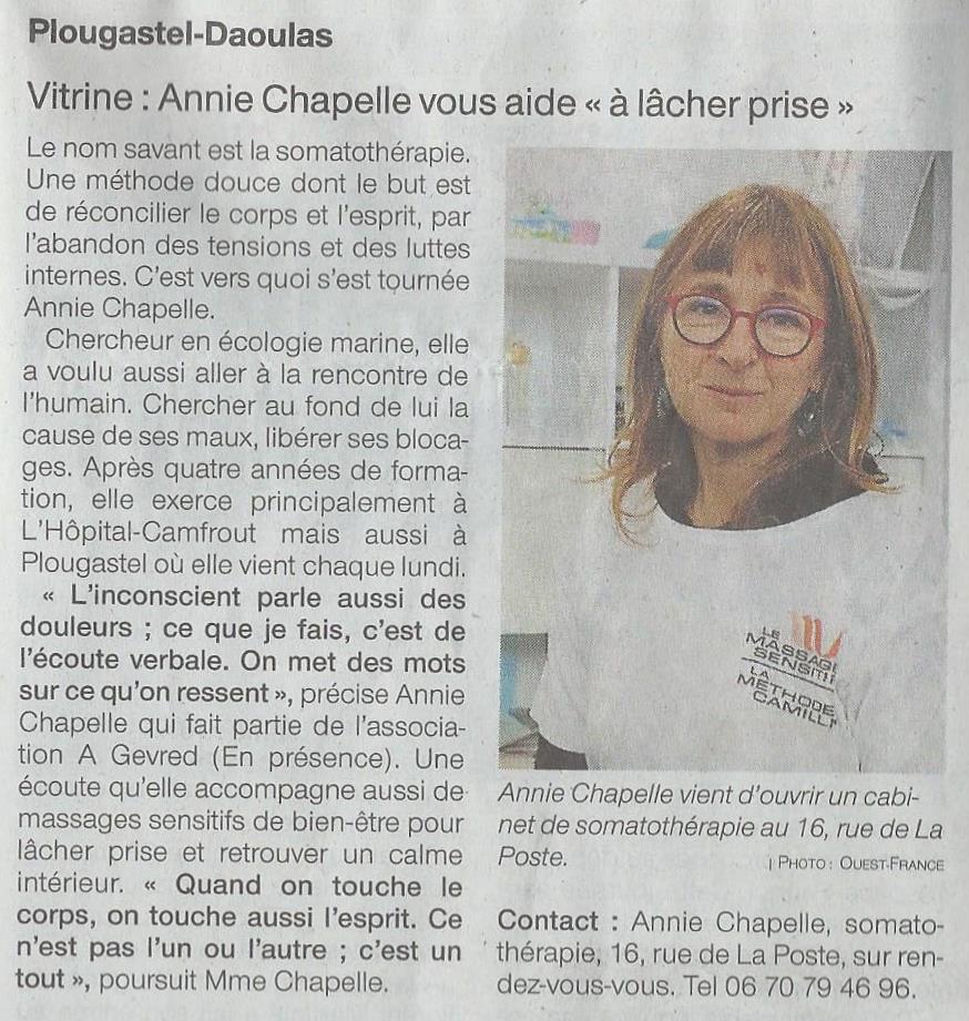 article du 23/12/2019 Ouest France